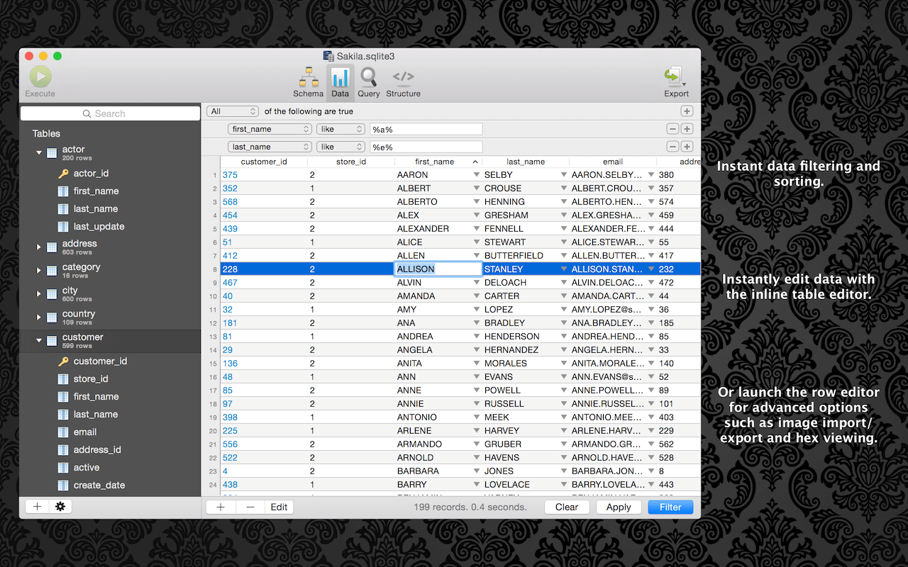 does the built in anaconda for mac have sqlite